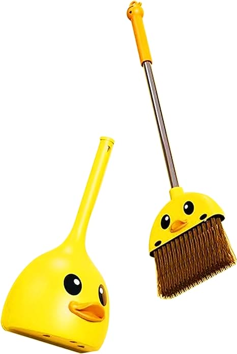 Yellow Duck Broom And Dustpan Set, Cartoon Toddler Broom Set, Plastic Standing for Little Housekeeping Helper, Cute Mini Broom with Dustpan, Kids Mini Sweeping Broom Set, Kids Play House Cleaning Toy, Multifunctional Broom And Shovel Yellow Duck Broom And Dustpan Set, Cartoon Toddler Broom Set, Plastic Standing for Little Housekeeping Helper, Cute Mini Broom with Dustpan, Kids Mini Sweeping Broom Set, Kids Play House Cleaning Toy, Multifunctional Broom And Shovel